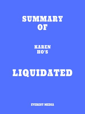 cover image of Summary of Karen Ho's Liquidated